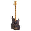 swamp ash + poplar burl 4-string active bass guitar, transparent black satin, incl. gigbag