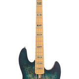 Sire Basses - V10 4/TGRS - swamp ash + poplar burl 4-string active bass guitar, transparent green satin, incl – Transparent Green