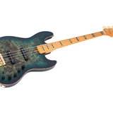 Sire Basses - V10 4/tgrs - Swamp Ash + Poplar Burl 4-String Active Bass Guitar – Transparent Green