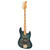 swamp ash + poplar burl 4-string active bass guitar, transparent green satin, incl. gigbag