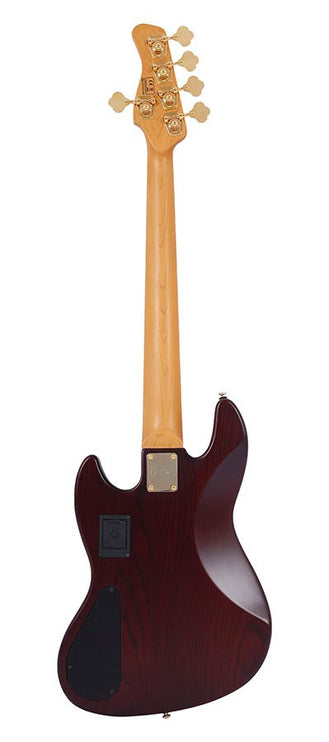 Sire Basses - V10 5/nts - Swamp Ash + Poplar Burl 5-String Active Bass Guitar – Natural