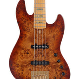 Sire Basses - V10 5/nts - Swamp Ash + Poplar Burl 5-String Active Bass Guitar – Natural