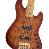 Sire Basses - V10 5/nts - Swamp Ash + Poplar Burl 5-String Active Bass Guitar – Natural