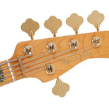 Sire Basses - V10 5/nts - Swamp Ash + Poplar Burl 5-String Active Bass Guitar – Natural
