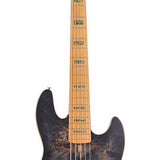 Sire Basses - V10 5/TBKS - swamp ash + poplar burl 5-string active bass guitar, transparent black satin, incl – Transparent Black