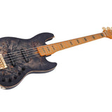 Sire Basses - V10 5/tbks - Swamp Ash + Poplar Burl 5-String Active Bass Guitar – Transparent Black