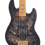 Sire Basses - V10 5/tbks - Swamp Ash + Poplar Burl 5-String Active Bass Guitar – Transparent Black