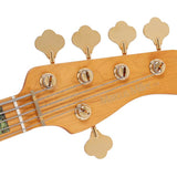 Sire Basses - V10 5/tbks - Swamp Ash + Poplar Burl 5-String Active Bass Guitar – Transparent Black