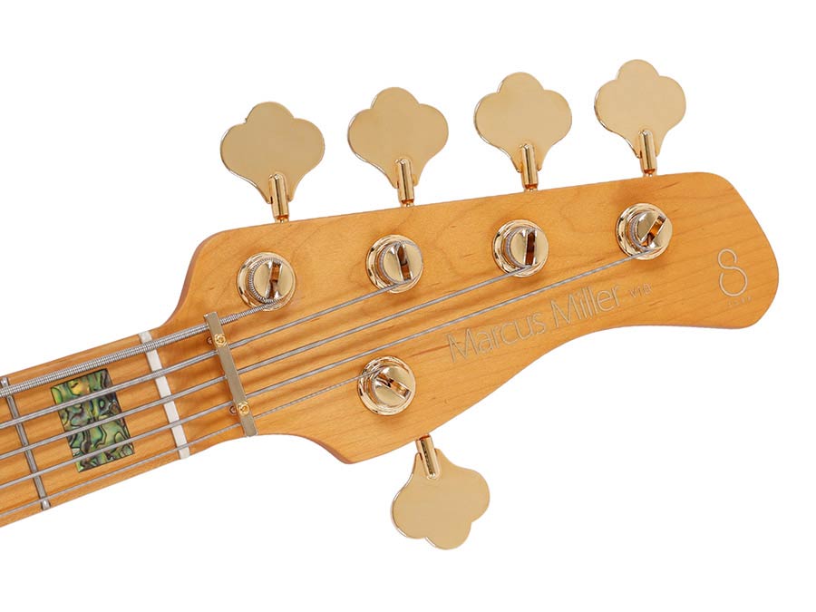 Sire Basses - V10 5/tbks - Swamp Ash + Poplar Burl 5-String Active Bass Guitar – Transparent Black