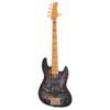 swamp ash + poplar burl 5-string active bass guitar, transparent black satin, incl. gigbag