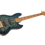 Sire Basses - V10 5/tgrs - Swamp Ash + Poplar Burl 5-String Active Bass Guitar – Transparent Green