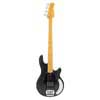 mahogany 4-string active bass guitar, sparkle black