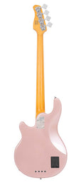 mahogany 4-string active bass guitar, rosegold