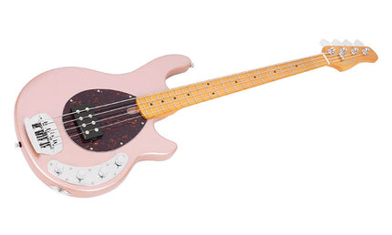 mahogany 4-string active bass guitar, rosegold