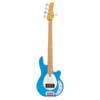 mahogany 5-string active bass guitar, blue