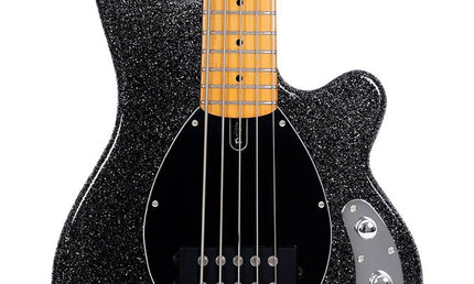 mahogany 5-string active bass guitar, sparkle black