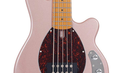 mahogany 5-string active bass guitar, rosegold