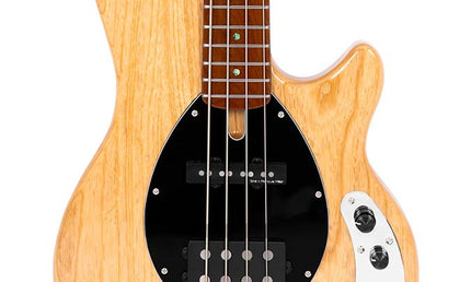 swamp ash 4-string active bass guitar, natural