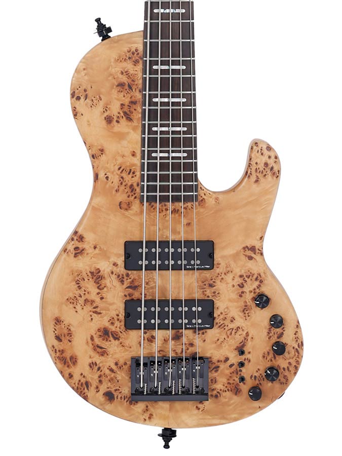 Sire Basses - F10 5/nts - Swamp Ash + Poplar Burl 5-String Active Bass Guitar – Natural