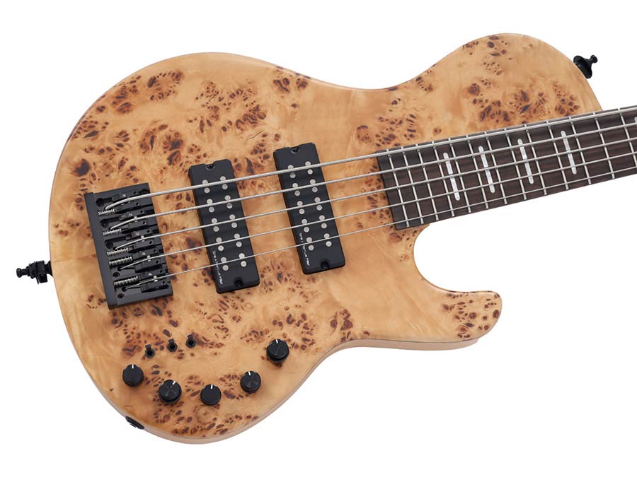Sire Basses - F10 5/nts - Swamp Ash + Poplar Burl 5-String Active Bass Guitar – Natural