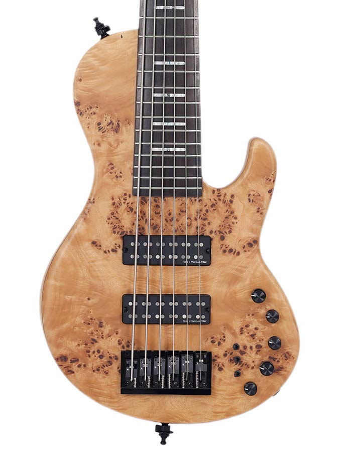 Sire Basses - F10 6/nts - Swamp Ash + Poplar Burl 6-String Active Bass Guitar – Natural