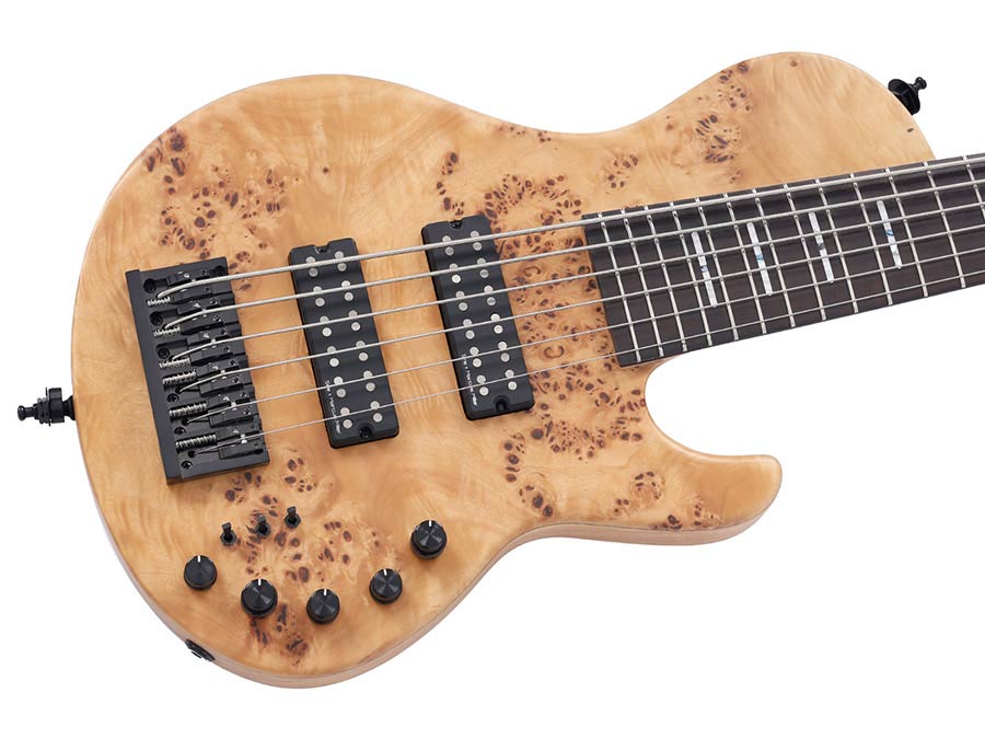 Sire Basses - F10 6/nts - Swamp Ash + Poplar Burl 6-String Active Bass Guitar – Natural