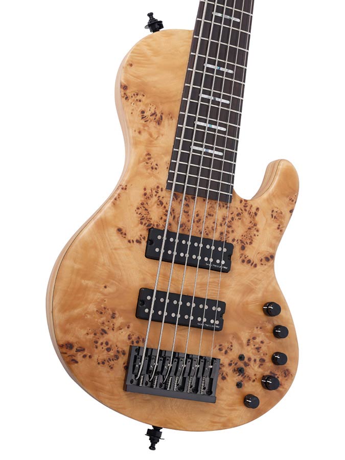 Sire Basses - F10 6/nts - Swamp Ash + Poplar Burl 6-String Active Bass Guitar – Natural