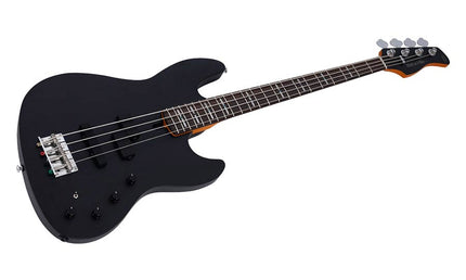 alder 4-string active bass guitar, satin black