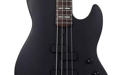 alder 4-string active bass guitar, satin black