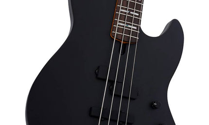 alder 4-string active bass guitar, satin black