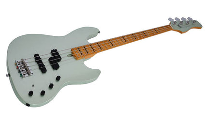 alder 4-string active bass guitar, surf green metallic