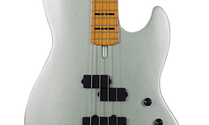 alder 4-string active bass guitar, surf green metallic