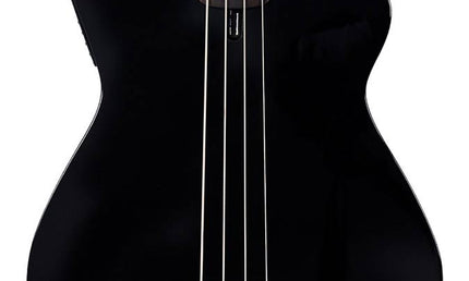 mahogany + spruce 4-string active bass guitar, black