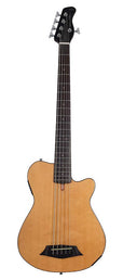 mahogany + spruce 5-string active bass guitar, natural