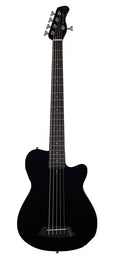 mahogany + spruce 5-string active bass guitar, black