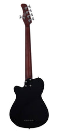 mahogany + spruce 5-string active bass guitar, black