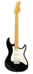 alder electric guitar S-style, black