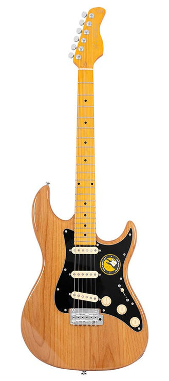 alder electric guitar S-style, natural