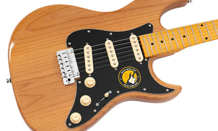 alder electric guitar S-style, natural