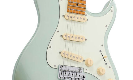 alder electric guitar S-style, surf green metallic