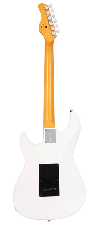 alder electric guitar S-style, olympic white