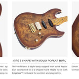 Sire Guitars - S10 Hss/tgr - Swamp Ash Electric Guitar S-Style – Transparent Green