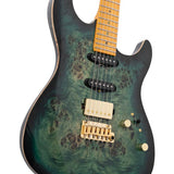 Sire Guitars - S10 Hss/tgr - Swamp Ash Electric Guitar S-Style – Transparent Green