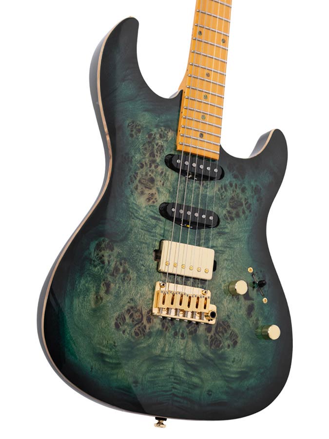 Sire Guitars - S10 Hss/tgr - Swamp Ash Electric Guitar S-Style – Transparent Green