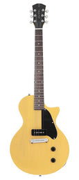 mahogany electric guitar L-style, TV yellow