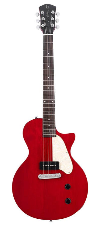 mahogany electric guitar L-style, cherry red