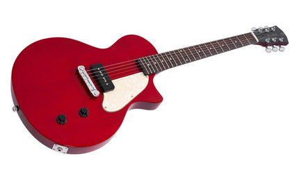 mahogany electric guitar L-style, cherry red