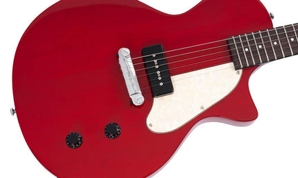 mahogany electric guitar L-style, cherry red