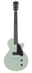 mahogany electric guitar L-style, surf green metallic