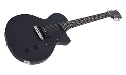 mahogany electric guitar L-style, black satin